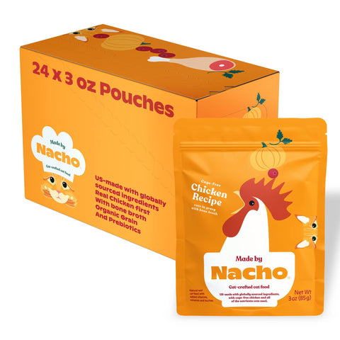 Made By Nacho Chicken Cuts in Gravy With Bone Broth Pouch Cat 3oz