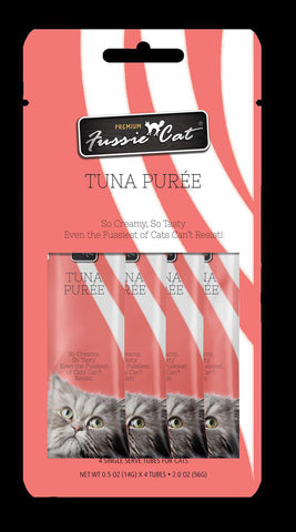 Fussie Cat Puree Treat Tuna in Aspic 4pk 0.5oz