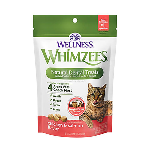 Whimzees Cat Dental Chicken & Salmon Flavor 4.5oz