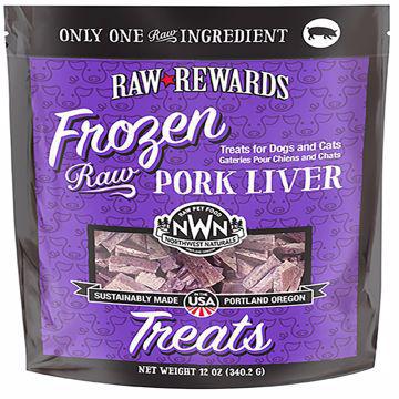 Northwest Naturals Raw Frozen Pork Liver Treat Dog/Cat 12oz