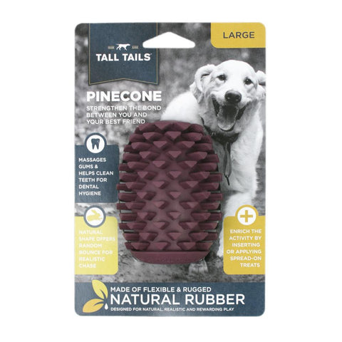 Tall Tails Natural Rubber Pine Cone 4"