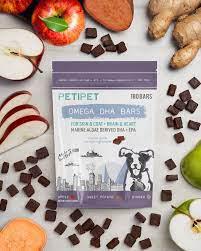 PetiPet Omega DHA Bar Skin & Coat/Brain/Heart Support Dog Treat 4oz