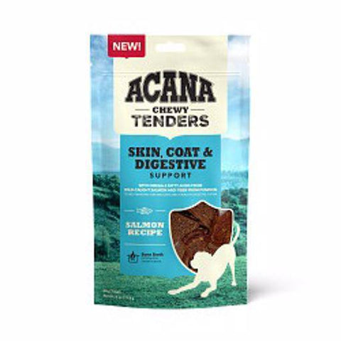 Acana Dog Chewy Tenders Salmon Skin & Coat Digestive Health Jerky 4oz
