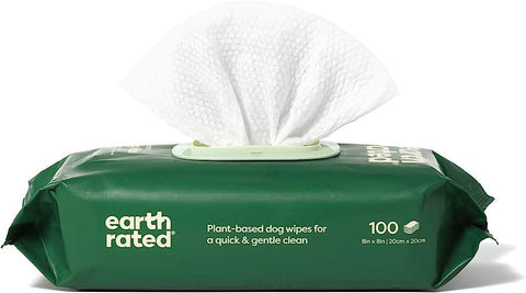 Earth Rated Dog Wipes Unscented 100ct