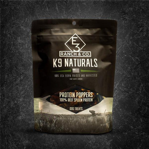 E3 Ranch K9 Naturals Protein Poppers Spleen 5oz
