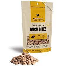 Vital Essentials Dog Freeze Dried Treat Bites Duck 2oz