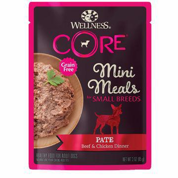 Wellness Dog Core Small Breed Mini Meal Pate Beef Chicken 3oz