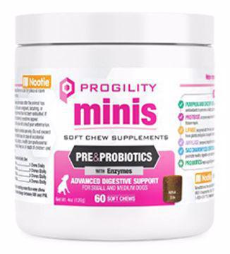 Nootie Progility Soft Chew Minis Pre & Probiotics Dog 60ct