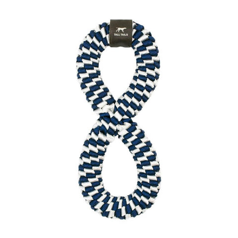 Tall Tails Dog Toy Navy Braided Infinity Tug 11"