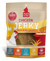 Plato Dog Jerky Chicken & Bone Broth Treat