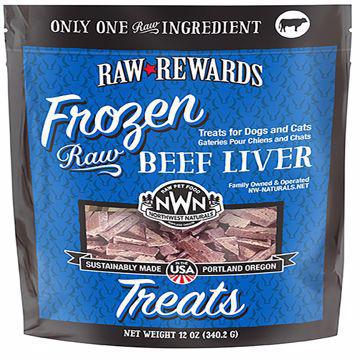 Northwest Naturals Raw Frozen Beef Liver Treat Dog/Cat 12oz