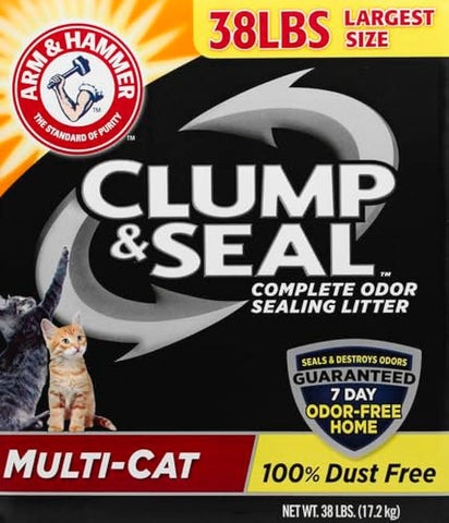 Arm & Hammer Clump & Seal Clumping Multicat Litter 38lb