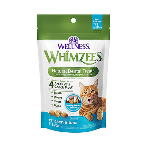 Whimzees Cat Dental Treat Chicken Tuna Flavor 2oz