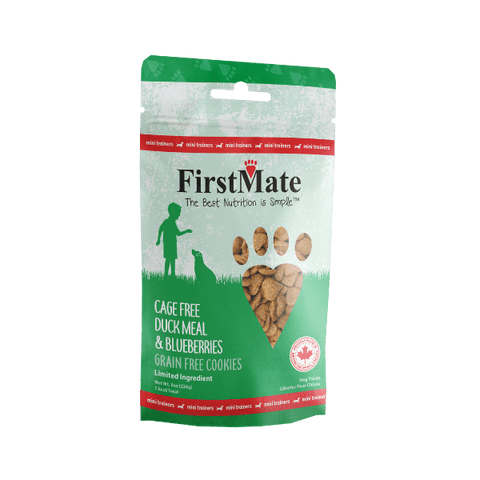 FirstMate Cage Free Duck Meal & Blueberries Mini Trainers 8oz