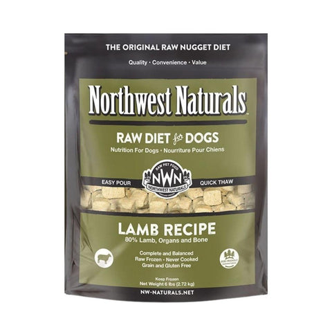 Northwest Naturals Dog Frozen Raw Diet Nuggets Lamb 6lb