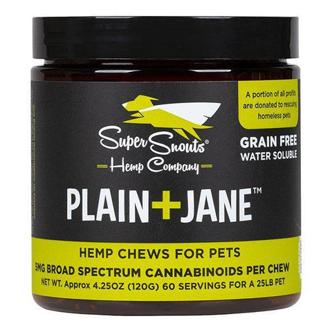 Super Snouts Hemp Dog Broad CBD Chew Plain Jane 30ct
