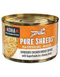 Koha Dog Pure Shreds Chicken Grain Free Can 5.5oz
