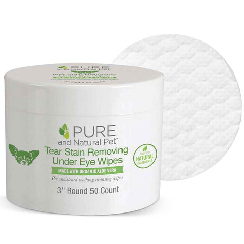 Pure and Natural Pet Tear Stain Removing Under Eye Wipes 50ct