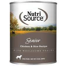 NutriSource Dog Chicken & Rice Senior Can 13oz
