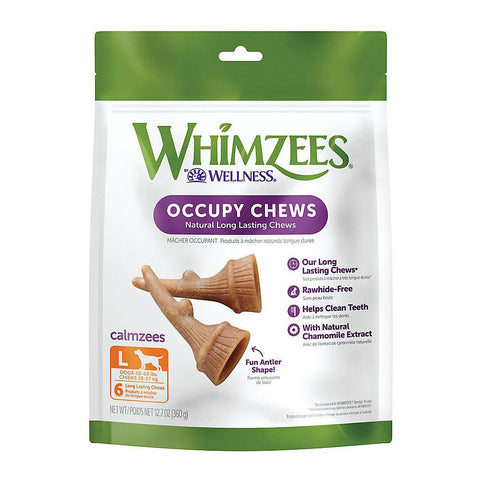 Whimzees Small Occupy Antler Calmzees Dog Dental Treat 24ct