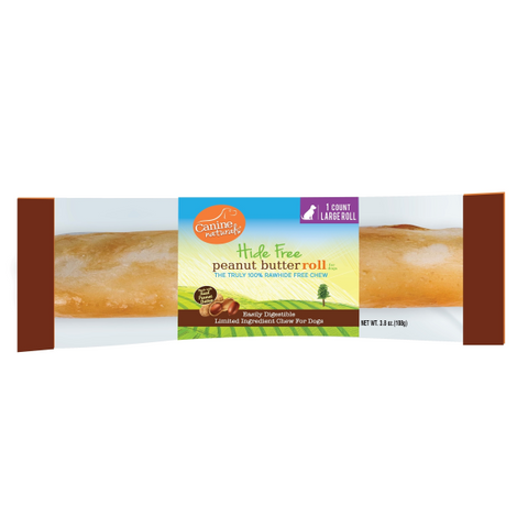 Canine Natural Hide Free Roll Peanut Butter Chew