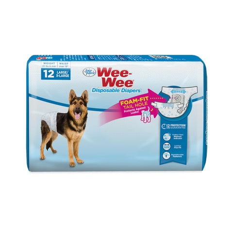Four Paws Wee-Wee Disposable Diapers 12ct