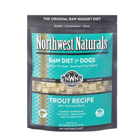 Northwest Naturals Dog Frozen Raw Diet Nuggets Trout 6lb