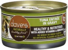 Dave's Pet Food Cat Naturally Healthy Tuna In Gravy 3oz