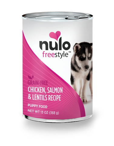 Nulo FreeStyle GF Puppy Chicken, Salmon & Lentils Can 13oz
