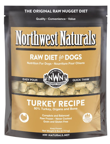 Northwest Naturals Dog Frozen Raw Diet Nuggets Turkey 6lb