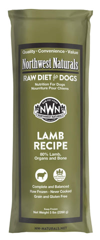 Northwest Naturals Dog Frozen Raw Diet Chub Lamb 5lb