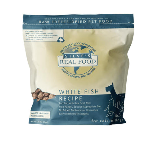 Steves Real Food Whitefish Freeze Dried Nuggets Dog/Cat 1.25lb