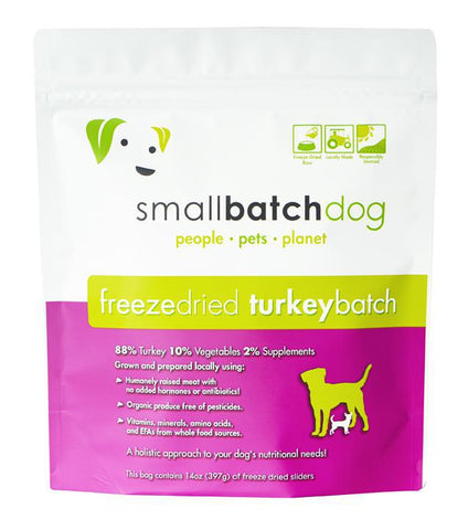 Smallbatch Dog Sliders Freeze Dried Turkey Diet 14oz