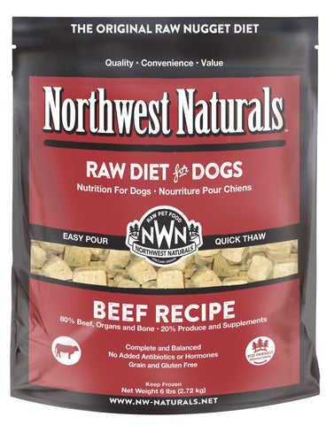 Northwest Naturals Dog Frozen Raw Diet Nuggets Beef 6lb