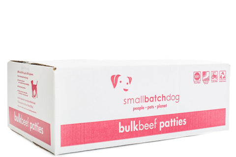 SmallBatch Dog Frozen Raw Bulk Patties Beef 18lb
