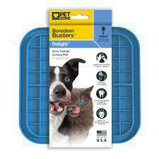 Boredom Busters Dog Cat Delight Blue Squares Licking Mat