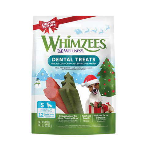 Whimzees Holiday Dog Dental Treats Small 12pc