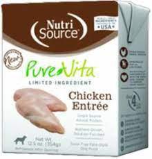 NutriSource Pure Vita Dog GF Chicken Entree Tetra Pack 12.5oz