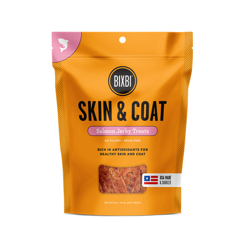 Bixbi Dog Grain Free Skin & Coat Jerky Salmon 4oz