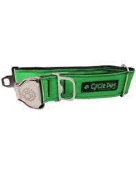 Cycle Dog Collar Metal Green MAX Reflective