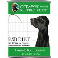 Dave's Restricted Bland Diet Lamb & Rice Canine 13oz