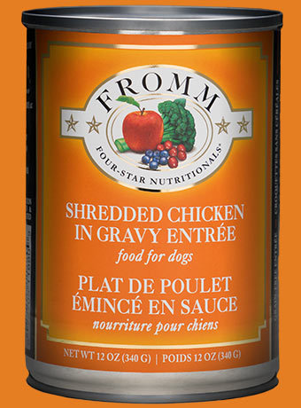 Fromm Can 4 Star Shredded Chicken/Gravy 12oz