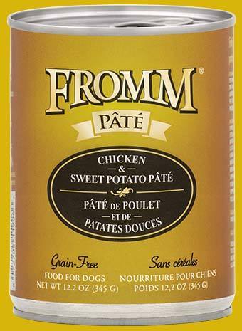 Fromm Can GF Chicken/Sweet Potato Pate 12.2oz