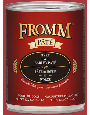 Fromm Can GF Gold Beef & Barley Pate 12.2oz