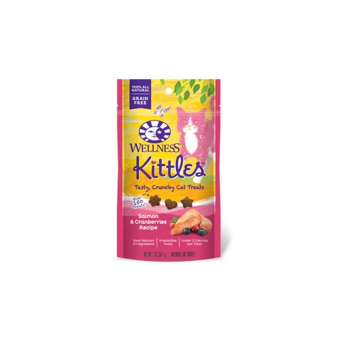 Wellness Cat Kittles Salmon & Cranberries Grain Free Treat 2oz