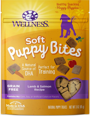 Wellness Puppy Soft Bites Lamb & Salmon Snack Grain Free 8oz