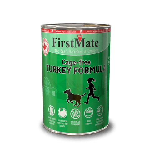 FirstMate Grain Free Limited Ingredient Diet Cage Free Turkey Formula Dog Can Food 12oz