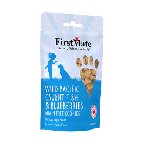 FirstMate Wild Pacific Caught Fish & Blueberries Dog Treats 8oz