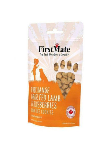 FirstMate Free Range Grass Fed Lamb & Blueberries Dog Treats 8oz