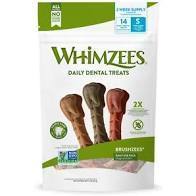 Whimzees Brushzees Dental Daily Use 14pk Small